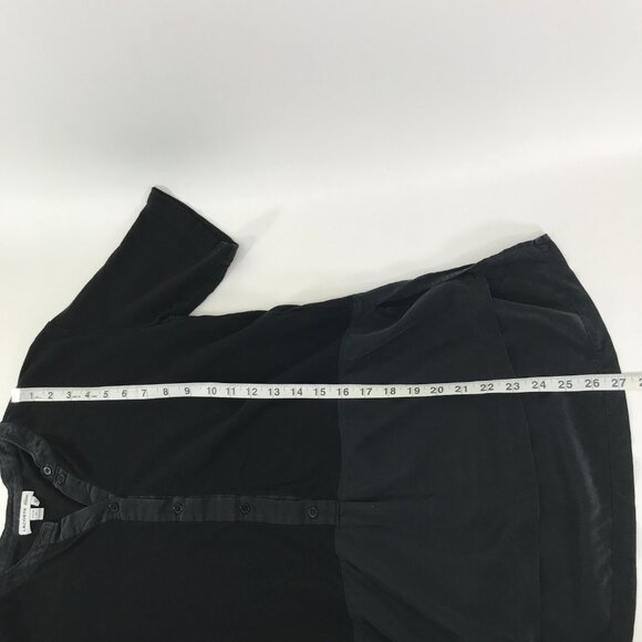 Lacoste Silk Blend Short Sleeve Blouse Women's EU 40 / Medium Black Career - Picture 8 of 11